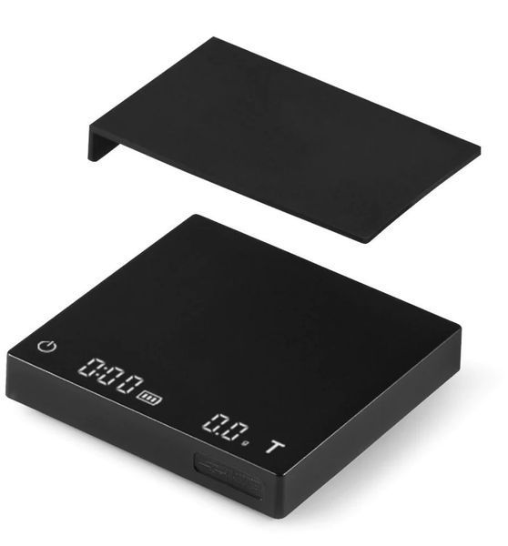 Черные весы для приготовления для кофе MHW-3BOMBER Cube Mini с usb зарядкой, для бариста, кофейные, с таймером ES6029B фото