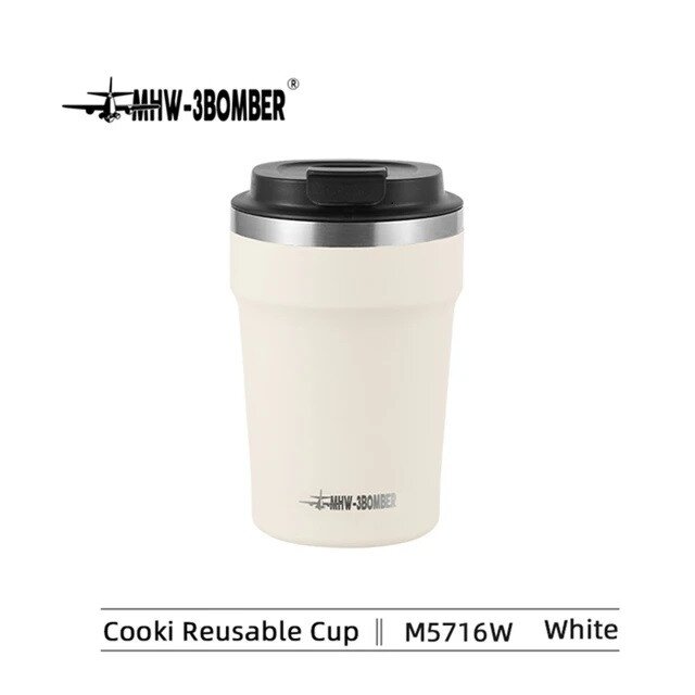 Термочашка 360 мл. MHW-3BOMBER Кружка термос для кофе Vacuum Coffee Mugs Белая